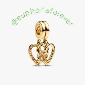 Pandora Splittable Puzzle Piece Hearts Dangle Charm